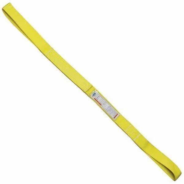 Nylon Sling, Eye and Eye Type 3, One Ply, 4 in Web Width, 15 ft Length, 6,400 lb Vertical Capacity, Hsi, Mfr#: EE1-804-15